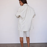 Low Rise Short - Cream Pinstripe