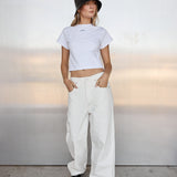 White Boyfriend Jeans