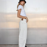 White Boyfriend Jeans