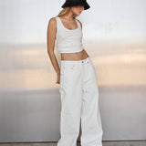 White Boyfriend Jeans