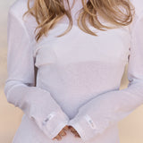 Long Sleeve Mini Dress - White