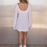 Long Sleeve Mini Dress - White