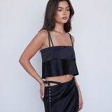 Silky Mini Skirt - Black PRE ORDER