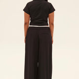 Essential Wide Leg Pant PETITE Length - Black PRE ORDER DEC