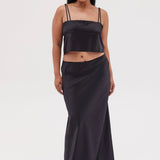 The Essential Maxi Skirt PETITE- Black