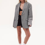 Oversized Vintage Blazer - Houndstooth