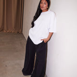 Essential Wide Leg Pant PETITE Length - Black PRE ORDER DEC