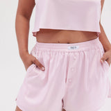 Silky Boyfriend Short- Baby Pink