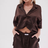 Silky Boyfriend Short- Espresso