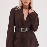 Oversized Vintage Blazer- Espresso