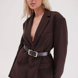 Oversized Vintage Blazer- Espresso