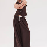 Essential Wide Leg Pant PETITE- Espresso