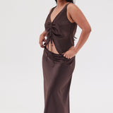 The Essential Maxi Skirt PETITE- Espresso