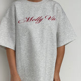 The Molly Icon Tee - Grey Marle