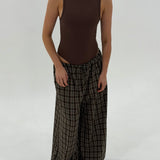 Relaxed Pant - Chocolate Gingham