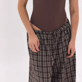 Relaxed Pant - Chocolate Gingham