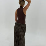 Relaxed Pant - Chocolate Gingham