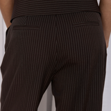 Fold Over Pant - Brown Stripe