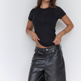 Sheer Baby Tee - Black