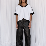 Wide Leg Pant - Washed Black