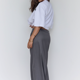Maxi Skirt - Grey Pinstripe