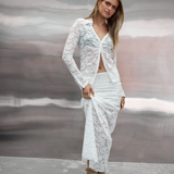 White Lace Maxi Skirt