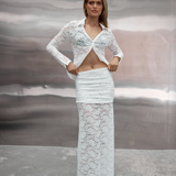 White Lace Maxi Skirt