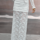 White Lace Maxi Skirt