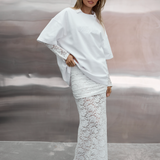 White Lace Maxi Skirt