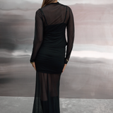 Black Sheer Maxi Skirt