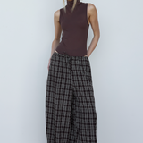 Relaxed Pant - Chocolate Gingham