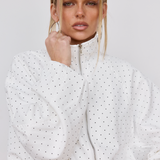 Polka Dot Bomber Jacket