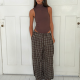 Relaxed Pant - Chocolate Gingham