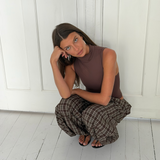 Relaxed Pant - Chocolate Gingham