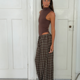 Relaxed Pant - Chocolate Gingham
