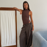 Relaxed Pant - Chocolate Gingham