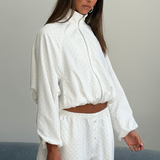 Polka Dot Bomber Jacket