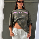 Camo t - Baby pink (pre order)