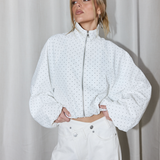 Polka Dot Bomber Jacket