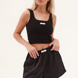 Silky Boyfriend Short - Black